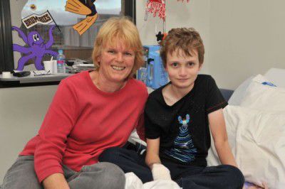 Ten-year-old Daniel Jamieson and his mum Joanne Bateman... full of praise for the pediatrics staff at The Canberra Hospital. Photo by Silas Brown.