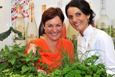 Celebrity chef Dominique Rizzo, right, and garden expert Meredith Kirton
