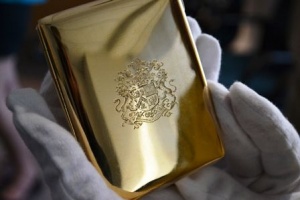 Lady Denman's gold case