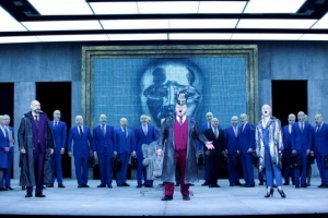 Chorus and principals in "A Masked Ball," Photo courtesy of Opera Australia.