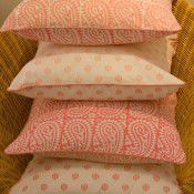 Pink Paisley and Fleur cushion covers, $39