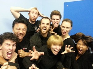 “Planet” cast at rehearsal... “no one takes it too seriously”.