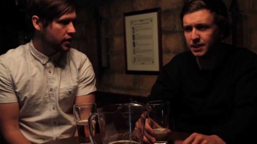 Tom Armstrong, left, in a still from the Youtube video.
