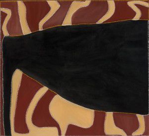 Rover Thomas [Joolama] Kukatja/Wangkajunga peoples, ‘Cyclone Tracy’ 1991, natural earth pigments on canvas, NGA, purchased 1991 © the artist's estate courtesy Warmun Art Centre   