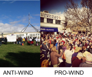 An image circulated on social media by renewable energy supporters this week.