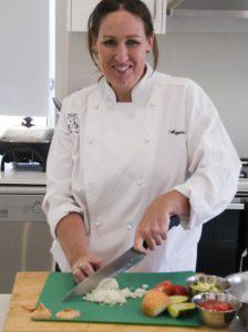 Chef Maggie Taylor... “I try to up the level a bit from ‘mother’s cooking’, it’s very seasonal.” 