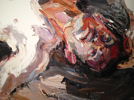 Details from Ben Quilty'spainting “Captain S, After Afghanistan” 