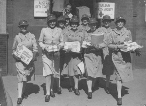 Red Cross fundraisers during World War II.