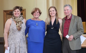 Aria stars, from left, winner Sonia Anfiloff, adjudicator Dr Jean Callaghan, runner-up Monique Latemore and  Eisteddfod Society president Paul Barsdell.
