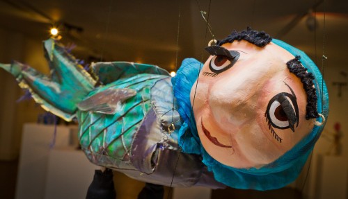 A puppet by Joy McDonald on display at a Craft ACT exhibition. Photo by Brent McDonald
