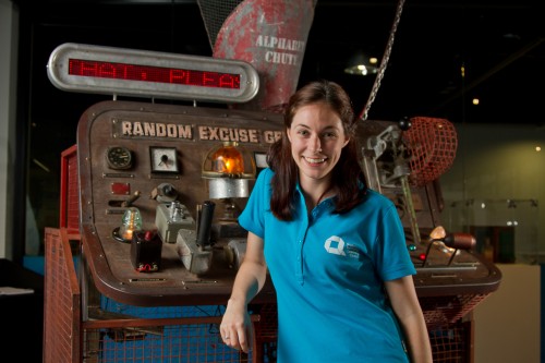 Questacon’s Rachel Rayner… “We look at other whimsical, crazy inventions that have happened over the last two centuries and how the inventors were aiming to solve big problems.” Photo by Brent McDonald   