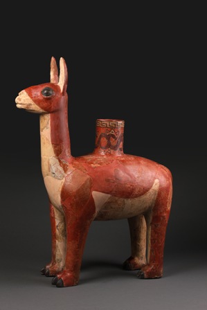 Vessel in the form of a llama  ceramic; Central, south and north Peru 600–1000 AD, from  Museo Nacional de Arqueología, Antropología e Historia del Perú, Lima  © Photograph Daniel Giannoni  