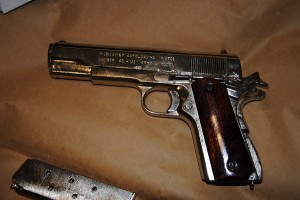 An illegal replica handgun seized by ACT police this year.