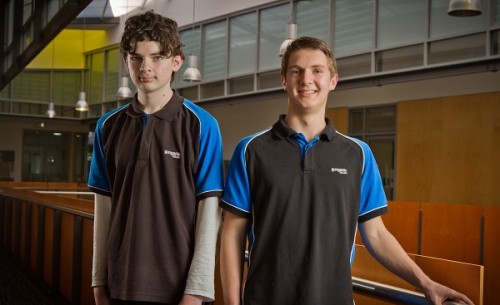 Top-scoring Gungahlin College students Jake Coppinger, left, and Michael Cherryh. Photo by Brent McDonald