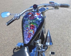 One of Kylie Heslop's decorated bikes