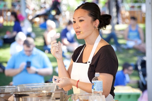 Poh Ling Yeow...cooking up a storm in the Gourmet Garden