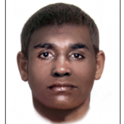 A facefit image of a man police believe committed an act of indecency.