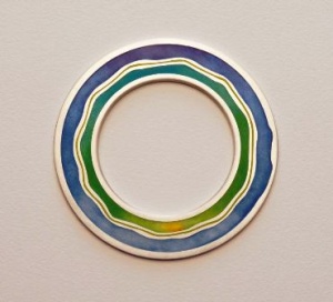 Wave bracelet 2013, 925 silver, enamel - Helen Aitken Kuhnen