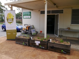 The pop-up garden at Downer Community Centre.