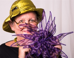 Hat designer Barbara Mickelson...“I love the theatre of hats.” Photo by Gary Schafer