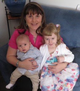 Sally McCabe with her children Aiden and Rachel.