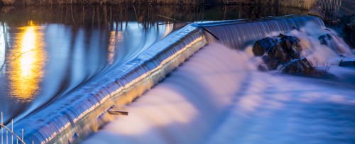 WHAT SNAPPERS SEE: “CityNews” photographer Gary Schafer took this haunting image of the Queanbeyan weir flowing just after sundown after some rain the other day. 