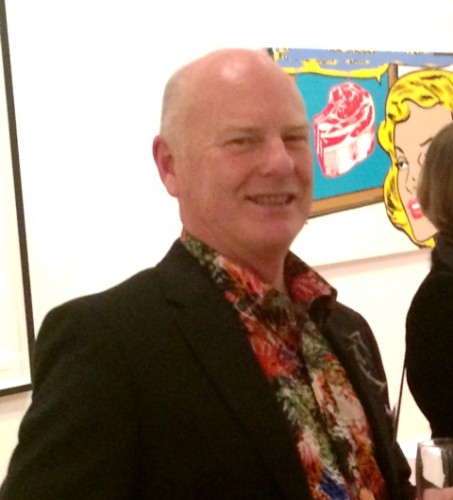 CAPO President Neil Doody in front of a work by Frank Gohier