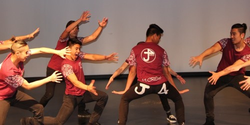 J4 Crew dancing at the Ausdance Youth Dance Festival launch