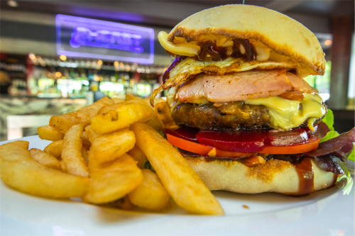 The "Big Pheast Burger"... for sharing. Photo by Gary Schafer