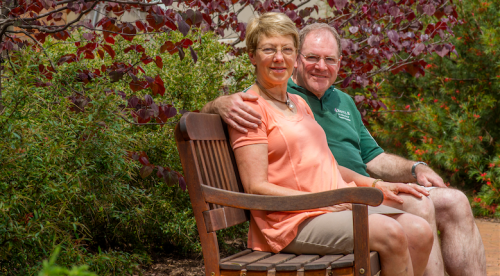 Martin Jennings and Kay Newman... “We were interested in creating a garden here that was native, but also formal, and we worked with a designer to achieve that.” 