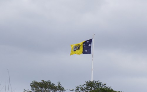 act flag in high wind