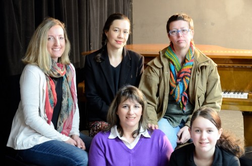 Fiona Robertson, Michelle Priest, Cerri Murphy, Judith Peterson and Sarah McKinnon in 'The Chocolate Game'