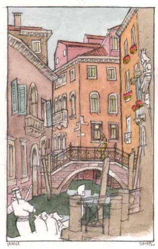 Ian Sharpe, sketch of Venice
