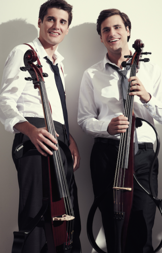 Croatian cellists Luka Sulic and Stjepan Hauser, together known as 2Cellos.