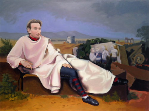  Max Gerreyn's entry “Just Molly”. Bill Beruldsen’s “Saint James”, a painting of controversial Essendon football coach James Hird. 