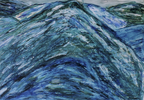 “Antarctic Waters” by Bob Tingey, of the Painting with Parkinson’s group.
