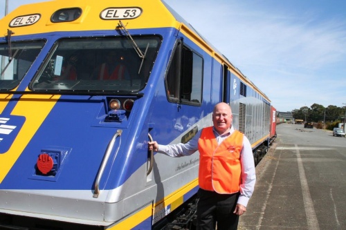 mick and a train