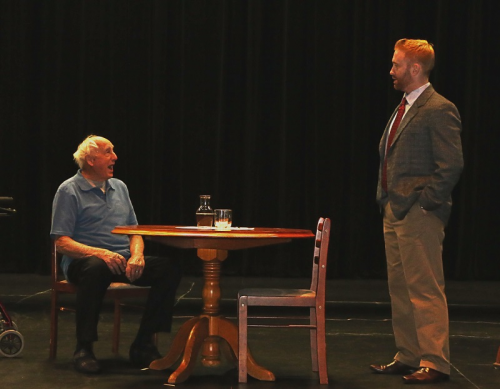 Graham Robertson, left, and Dave Evans in "Tuesdays with Morrie". Photo by Andrew Sadow.