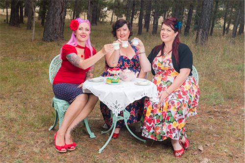 Sweet ChariTea’s organisers, from left, Vicky Kidd-Gallichan, Kartika Medcraft and Belinda Garfath… “It’s a case of local businesses helping the local community and it wouldn’t be possible without their generosity,” says Kartika. Photo by Andrew Finch