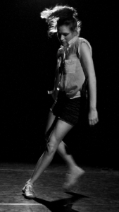 Alison Plevey… dancing on the edge. Photo by Lorna Sim 