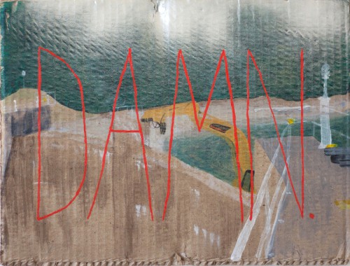 Dam 2014, paint on cardboard
