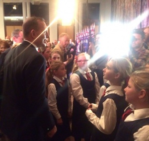 Mr Abbott with children