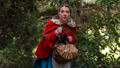 Sian Harrington as Little Red Riding Hood. Photo by Andrew Finch