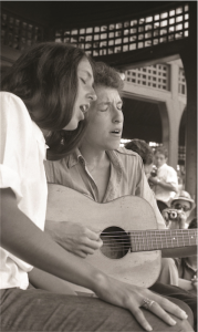Joan Baez with Bob Dylan.