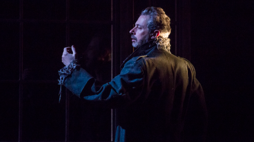 Actor Sean O’Shea as Cladius in “Hamlet”. Photo by Daniel Boud