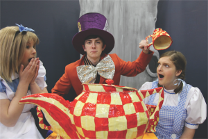  “Dorothy in Wonderland”... from left, Alyssa Anderson, Lachlan Anderson and Natalie Mitchell. Photo by Jenny Anderson