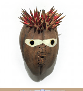 Mariana Del Castillo’s “Confessions of a Footy Head”. Theo Tremblay’s “Almost Ethnic”, which resembles a tribal mask crafted from a rained-on, mud-soaked and sun-dried football. 