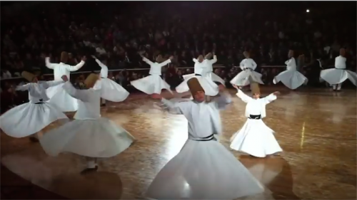 Whirling Dervishes of Konya performing at a free concert at Llewellyn Hall, on October 14.