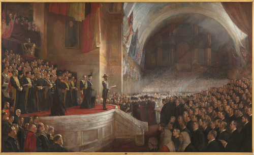 The celebrated 1903 work “Opening of the First Parliament of the Commonwealth of Australia, 9 May 1901”, known as "The Big Picture". 