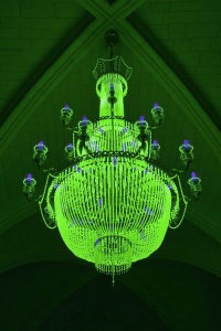 Uranium glass chandelier by Ken + Julia Yonetani 